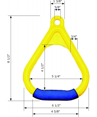 Trapeze Rings - Multi Colored Safe Grip Handles $22.49 Play Sets & Playground Equipment