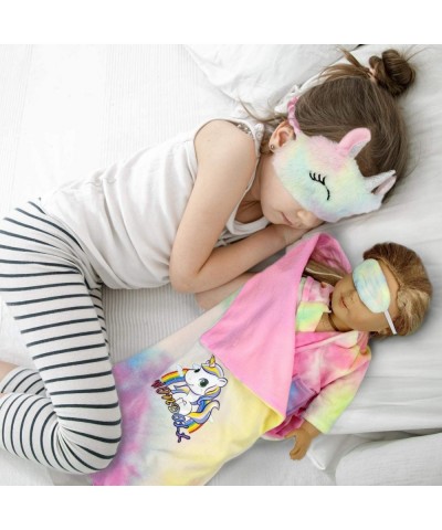 18-inch Doll Clothes and Doll Sleeping Bag Set with Matching Sleepover Masks & Pillow $25.50 Doll Accessories