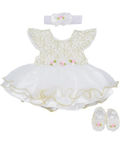 Reborn Baby Doll Outfits Accessories 5 Piece Set for 20-22 Inch Reborn Baby Dolls Girl Clothes White Skirt $32.86 Doll Access...