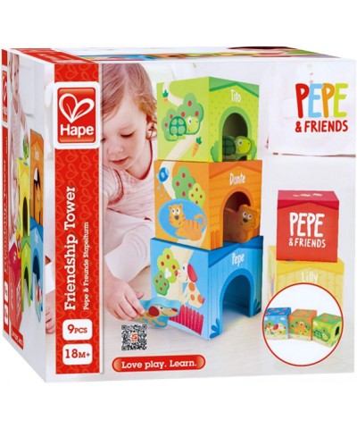 Deluxe 9-Piece Playful Friends Nesting and Stacking Toy Blocks $54.75 Toy Stacking Block Sets