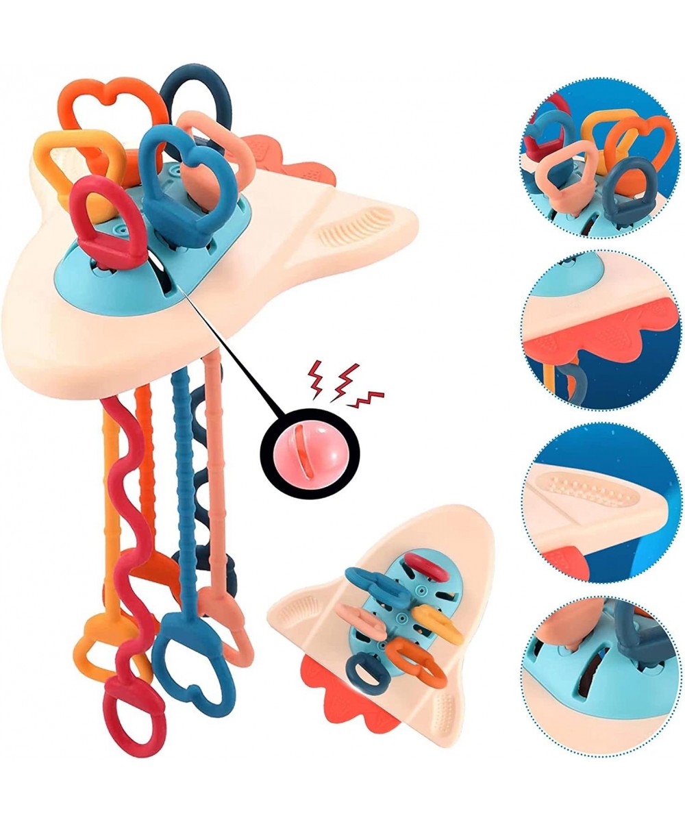 Silicone Pull String Interactive Toy New 3-in-1 Teething Teether Rattles Silicone Toys Hidden Surprise Toys for Kids Toys for...