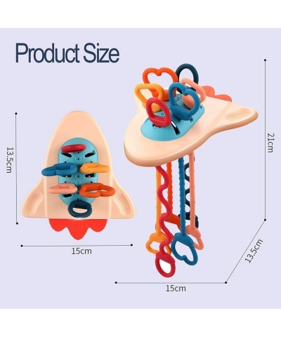 Silicone Pull String Interactive Toy New 3-in-1 Teething Teether Rattles Silicone Toys Hidden Surprise Toys for Kids Toys for...