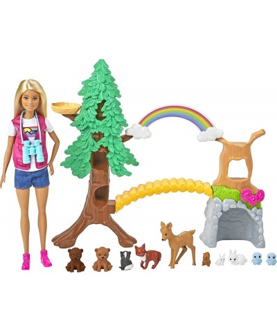 Wilderness Guide Interactive Playset with Blonde Doll (12-in) Outdoor Tree Bridge Overhead Rainbow 10 Animals & More Great Gi...