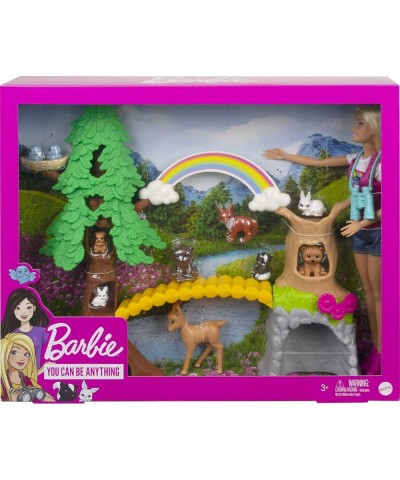 Wilderness Guide Interactive Playset with Blonde Doll (12-in) Outdoor Tree Bridge Overhead Rainbow 10 Animals & More Great Gi...