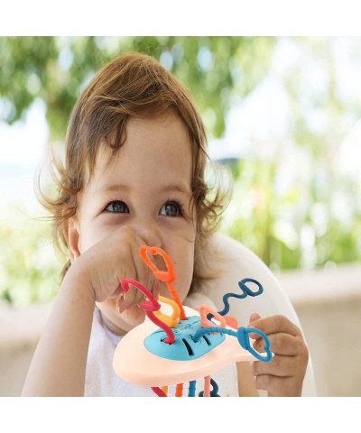 Silicone Pull String Interactive Toy New 3-in-1 Teething Teether Rattles Silicone Toys Hidden Surprise Toys for Kids Toys for...