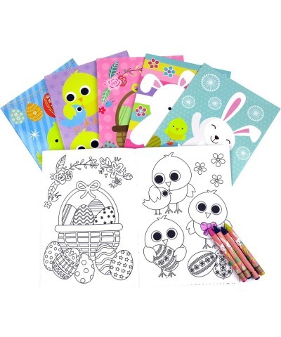 TINYMILLS Easter Coloring Books with Crayons Party Favors with 12 Coloring Books and 48 Crayons Easter Prizes Favor Bag Fille...