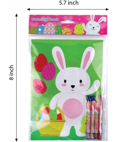 TINYMILLS Easter Coloring Books with Crayons Party Favors with 12 Coloring Books and 48 Crayons Easter Prizes Favor Bag Fille...