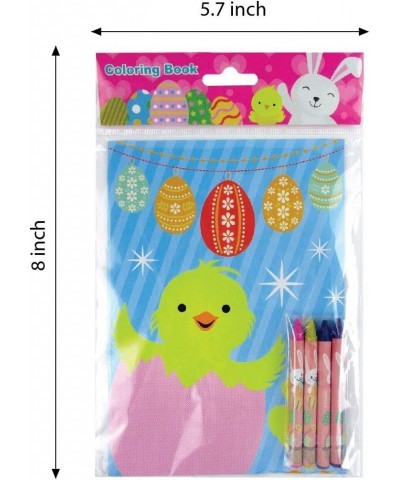 TINYMILLS Easter Coloring Books with Crayons Party Favors with 12 Coloring Books and 48 Crayons Easter Prizes Favor Bag Fille...