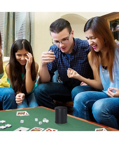 Felt Lined Professional Dice Cup - with 6 Dice Quiet for Yahtzee Game $16.39 Game Accessories