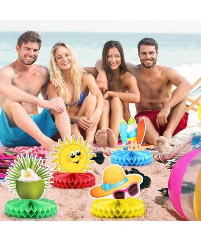 9 Pcs Beach Honeycomb Centerpieces Beach Party Decorations Summer Pool Party Table Toppers Tropical Hawaiian Aloha Luau Theme...