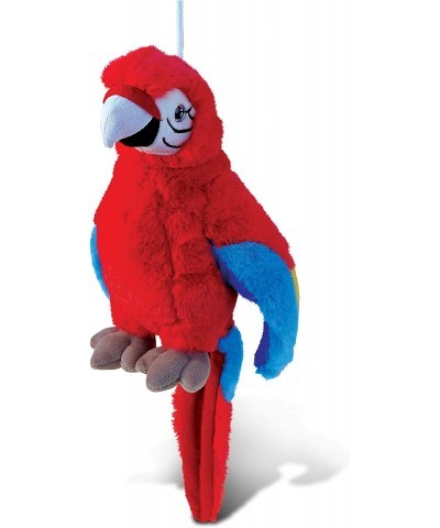 DolliBu Plush Parrot Stuffed Animal - Soft Fur Huggable Tropical Red Parrot Adorable Playtime Plush Toy Cute Realistic Bird C...