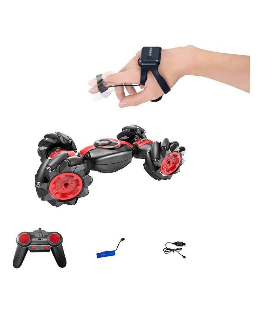 Remote Control Stunt Truck 4WD Off Road RC Car Toy 360° Rotation Drift Wheels with Gesture Control Smartwatch (Red) $119.60 R...