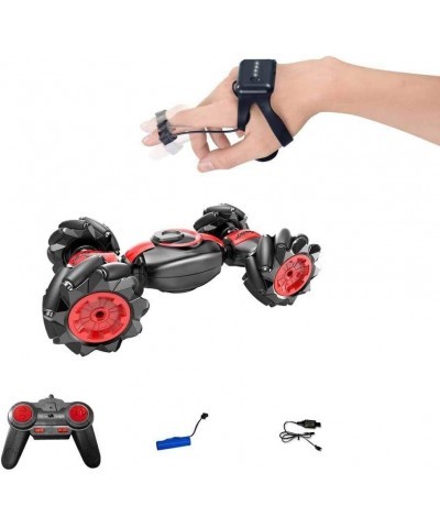 Remote Control Stunt Truck 4WD Off Road RC Car Toy 360° Rotation Drift Wheels with Gesture Control Smartwatch (Red) $119.60 R...