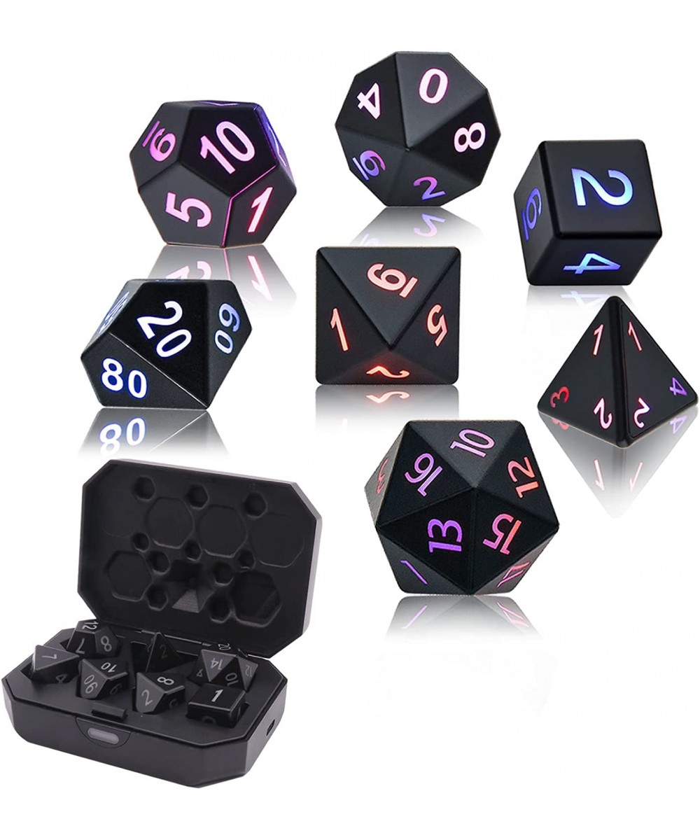 Charging Dice with Charging Box DND Dice 7 PCS LED Electronic Dice Dungeons and Dragons Dice Polyhedral Dice Sets for Tableto...