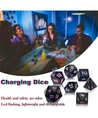 Charging Dice with Charging Box DND Dice 7 PCS LED Electronic Dice Dungeons and Dragons Dice Polyhedral Dice Sets for Tableto...