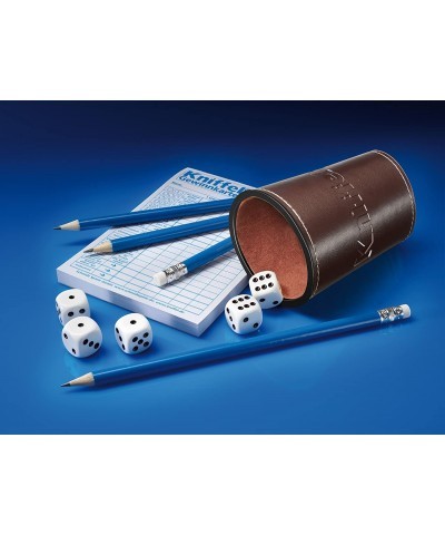 49030 "Yatzy Family Game with Leather Cube Cups $54.86 Dice Games