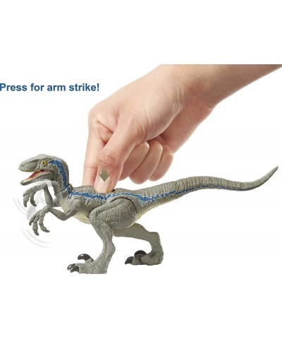 JURASSIC WORLD SAVAGE STRIKE Velociraptor Blue $44.81 Kids' Play Dinosaur & Prehistoric Creature Figures