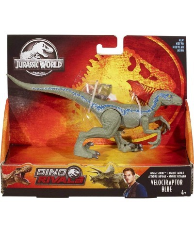 JURASSIC WORLD SAVAGE STRIKE Velociraptor Blue $44.81 Kids' Play Dinosaur & Prehistoric Creature Figures