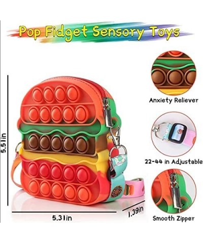 Burger Hamburger Push Bubble Pop-on-it Cross Body Purse Bag Sensory Pop Fidget Stress Relief Popper $31.61 Miniature Novelty ...