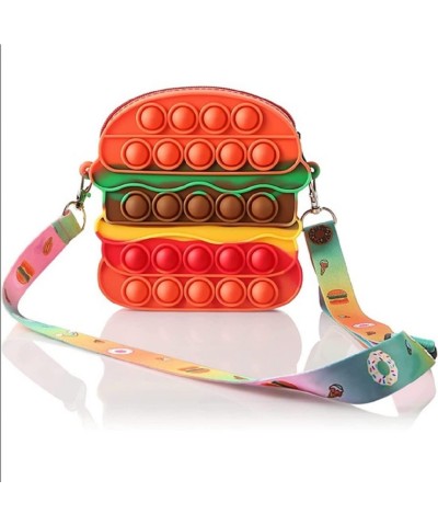 Burger Hamburger Push Bubble Pop-on-it Cross Body Purse Bag Sensory Pop Fidget Stress Relief Popper $31.61 Miniature Novelty ...