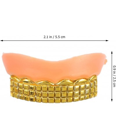 10pcs Cosplay Teeth Golden Silver Denture Teeth Fake Teeth Gag False Party Teeth for Halloween Prop Costume Party Accessories...