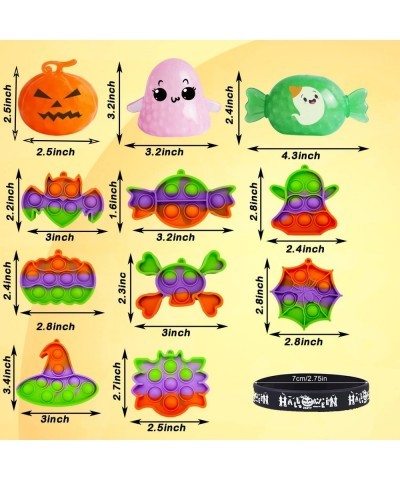 23Pack Halloween Sensory Toys Set Halloween Squishy Stress Fidget Ball Halloween Mini Pop Keychain Bubble Pop Fidget Toy for ...