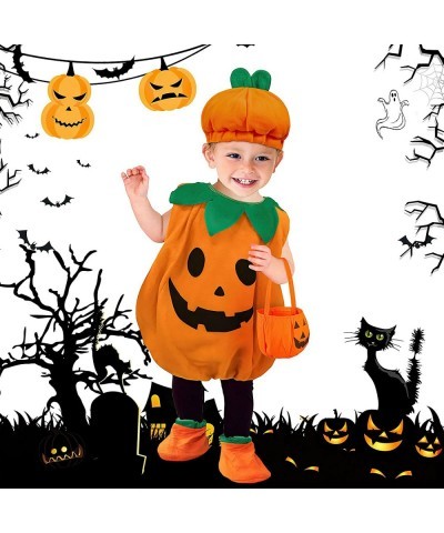 Halloween Pumpkin Costume for Kids - Unisex Funny Cosplay Outfit Orange Costumes Outfits with Pumpkins Hat. $32.59 Kids' Cost...