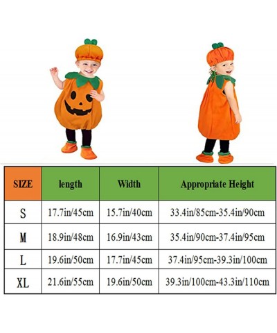 Halloween Pumpkin Costume for Kids - Unisex Funny Cosplay Outfit Orange Costumes Outfits with Pumpkins Hat. $32.59 Kids' Cost...