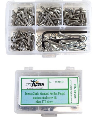 RC Screw Kit for Traxxas Slash Stampede Rustler Bandit Stainless Steel RC Car Tool Kit including Head Screws Nuts Washers and...