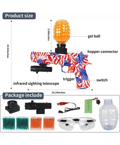 Electric Gel Ball Blaster Water Bead Gun Pistol High Performance Gel Shooter Gun Backyard Fun Outdoor Activities Shooting Gam...