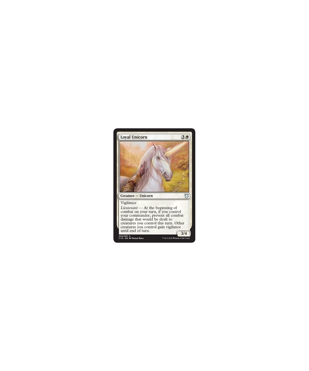 Magic: The Gathering - Loyal Unicorn - Commander 2018 $11.60 Magic Kits & Accessories