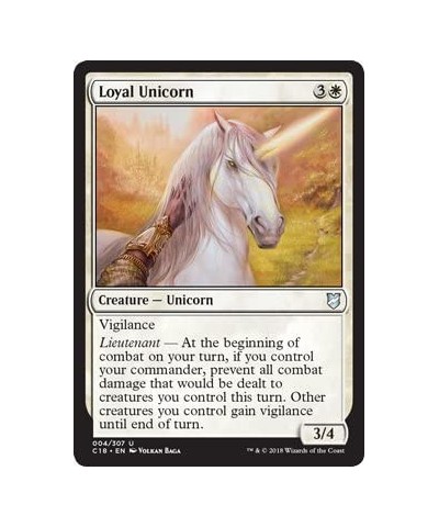 Magic: The Gathering - Loyal Unicorn - Commander 2018 $11.60 Magic Kits & Accessories