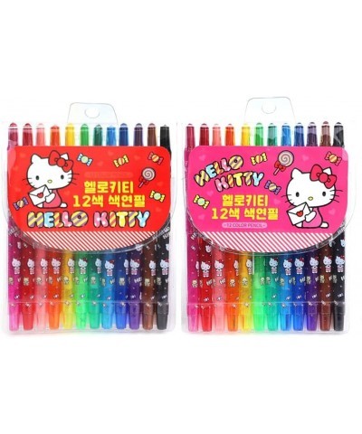 [Random] Hello Kitty Kids Arts & Craft 12 Color Twist Up Colored Pencil Crayon Set $28.24 Kids' Drawing & Writing Boards