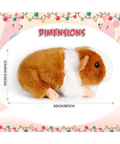 2 Pieces 8 Inch Cute Guinea Pig Plush Toys Stuffed Realistic Stuffed Animals Soft Guinea Pig Doll Toys Decor for Boys Girl Th...