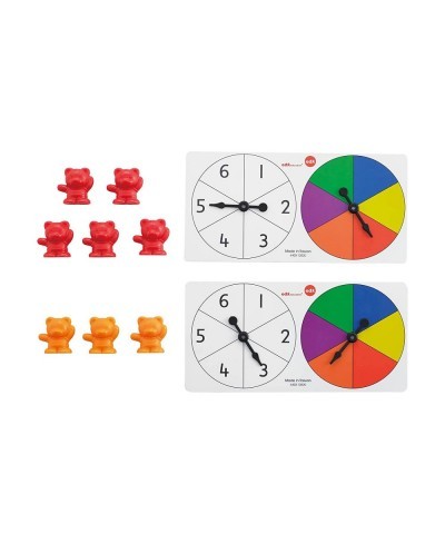 Counting Bears with Matching Bowls - Early Math Manipulatives - 68pc Set - 60 Bear Counters 6 Bowls & 2 Game Spinners - Home ...