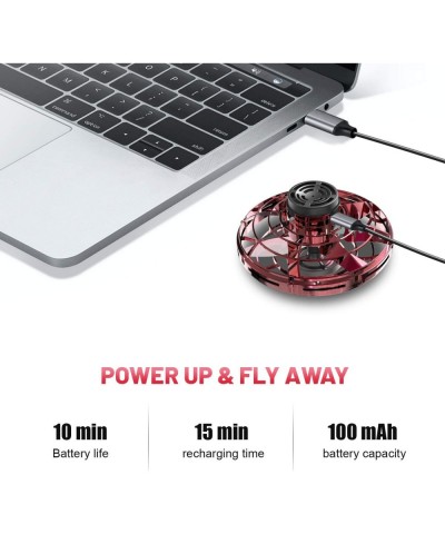 Flying Toys - Hand Operated Drones for Kids or Adults - UFO Drone Flying Toy Hand Controlled Mini Free Flight Paths Creative ...