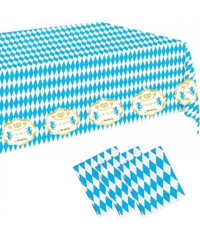 Oktoberfest Tablecloth 3Pcs Oktoberfest Disposable Table Cloth with Gold Oktoberfest Welcome Print Oktoberfest Waterproof Tab...