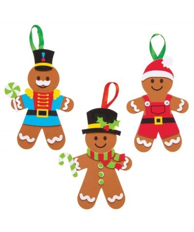 AT192 Gingerbread Man Mix & Match Ornament Kits - Pack Of 6 Christmas Arts And Crafts Assorted $16.80 Kids' Drawing & Writing...