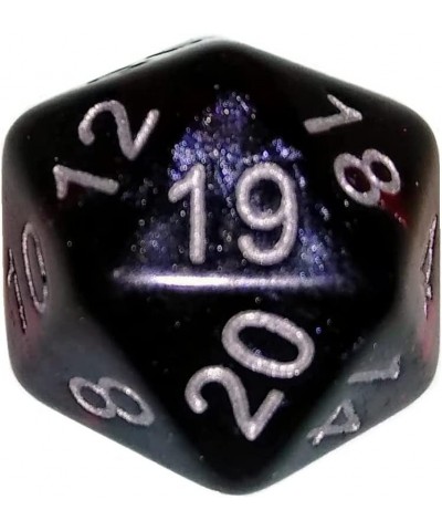 Marbled Black with a Ruby Red Translucent Vein Set of 10 Dice for Role-Playing Games (Includes a d20 Initiative Advantage Die...