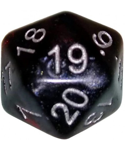 Marbled Black with a Ruby Red Translucent Vein Set of 10 Dice for Role-Playing Games (Includes a d20 Initiative Advantage Die...